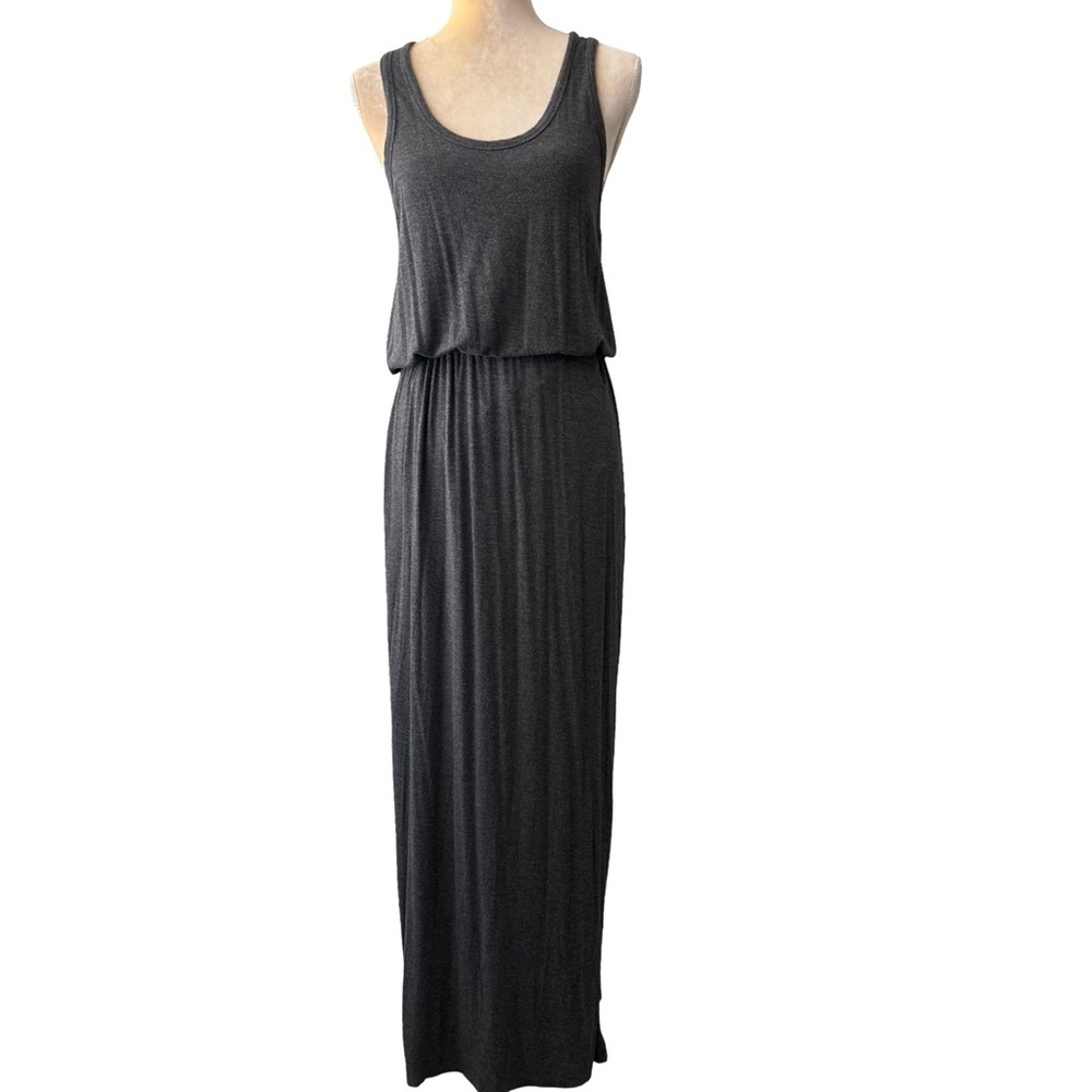 Madewell Women’s Sleeveless Racerback Heather Gray Side Slit Maxi Dress Medium - Picture 15 of 15